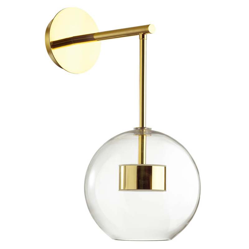 Бра Transparent Bubble Sconce gold Прозрачный Глянцевое золото Бра Transparent Bubble Sconce gold Прозрачный Глянцевое золото в Костроме | Loft Concept