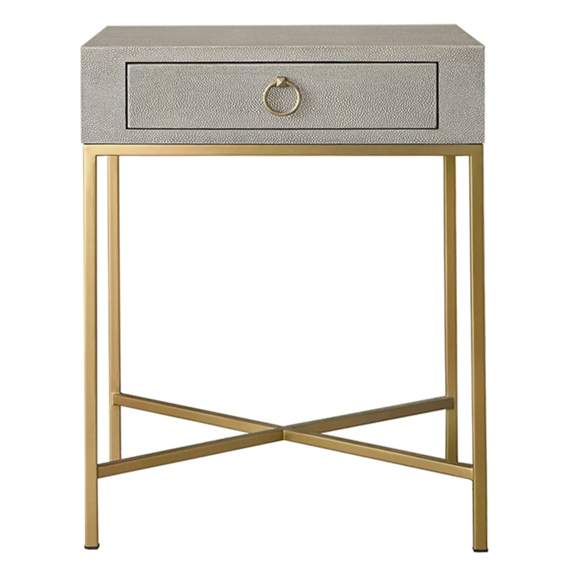Gaston Stingray Texture Gray Side Table Приставной стол серый скат Золотой Серый в Костроме | Loft Concept 