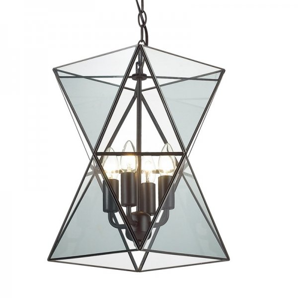 Люстра PolyPyramid Glass Pendant 4 Прозрачный Люстра PolyPyramid Glass Pendant 4 Прозрачный в Костроме | Loft Concept