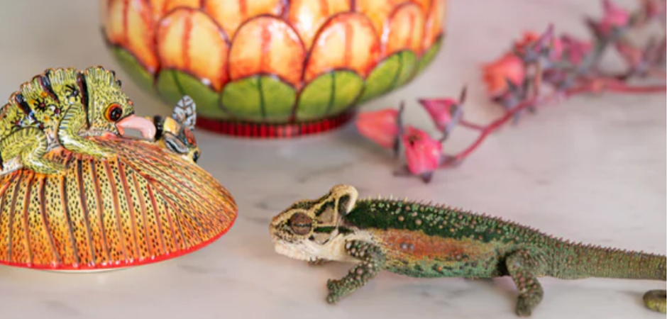 Шкатулка Хамелеон Chameleon on Floral Box Шкатулка Хамелеон Chameleon on Floral Box - Loft-Concept в Костроме