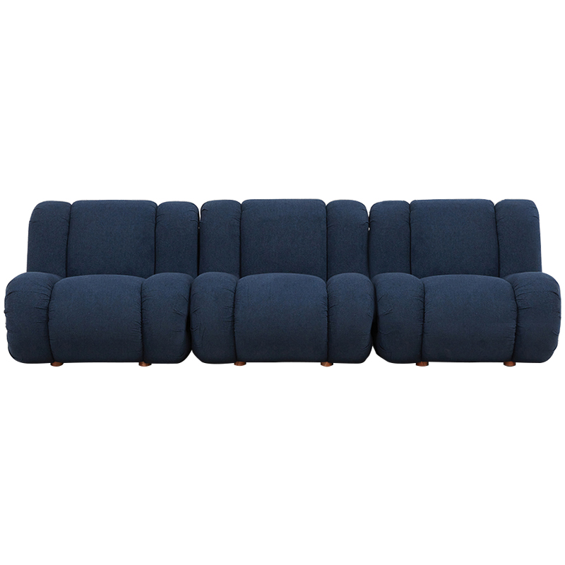 Модульный диван Erasmus Modular Sofa Blue Синий Коричневый Модульный диван Erasmus Modular Sofa Blue Синий Коричневый в Костроме | Loft Concept