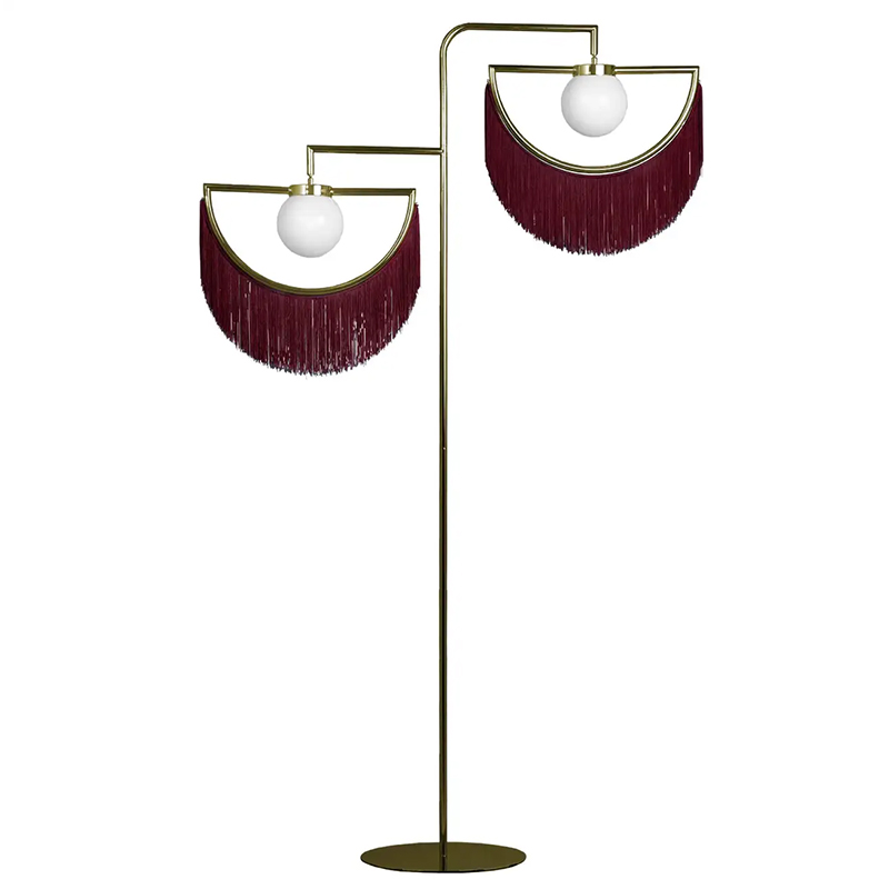 Торшер Wink Standing Lamp by Houtique Wine Золотой Бургундский красный Торшер Wink Standing Lamp by Houtique Wine Золотой Бургундский красный в Костроме | Loft Concept