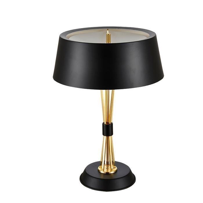 Настольная лампа MILES TABLE LAMP Delightful Глянцевое золото Черный Белый Настольная лампа MILES TABLE LAMP Delightful Глянцевое золото Черный Белый в Костроме | Loft Concept