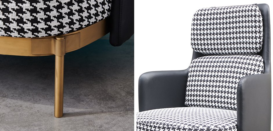 Кресло Pied de poule Gray high Armchair Кресло Pied de poule Gray high Armchair - Loft-Concept в Костроме
