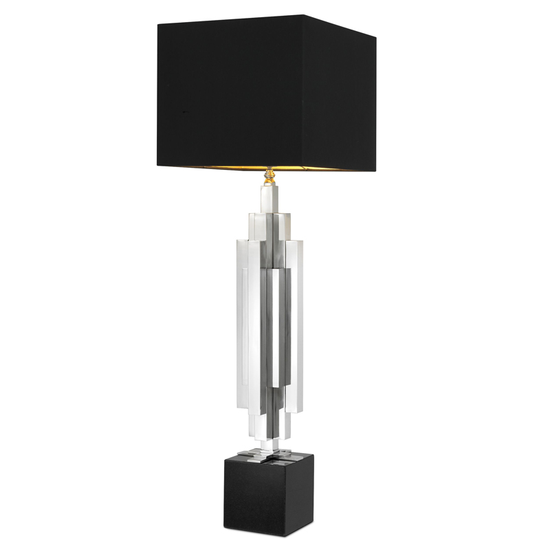 Настольная лампа Eichholtz Table Lamp Ellis Никель Черный Настольная лампа Eichholtz Table Lamp Ellis Никель Черный в Костроме | Loft Concept