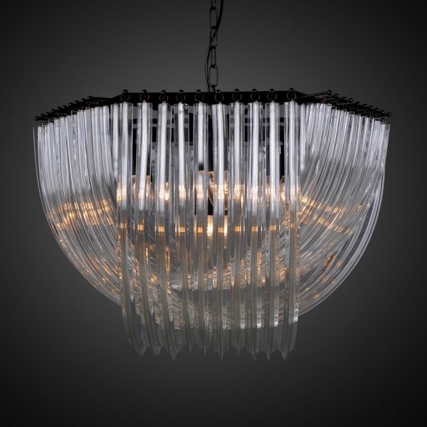 Люстра Retro Frozen Glass Chandelier 66 Черный Люстра Retro Frozen Glass Chandelier 66 Черный в Костроме | Loft Concept