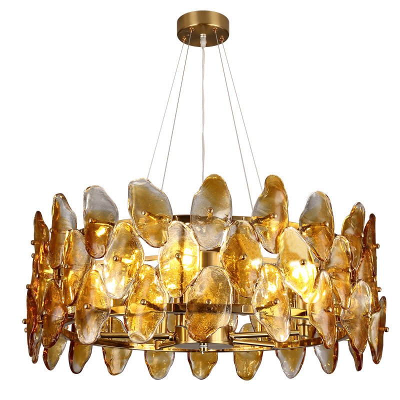 Люстра Amber Shells Chandelier Латунь Янтарь (Amber) Люстра Amber Shells Chandelier Латунь Янтарь (Amber) в Костроме | Loft Concept