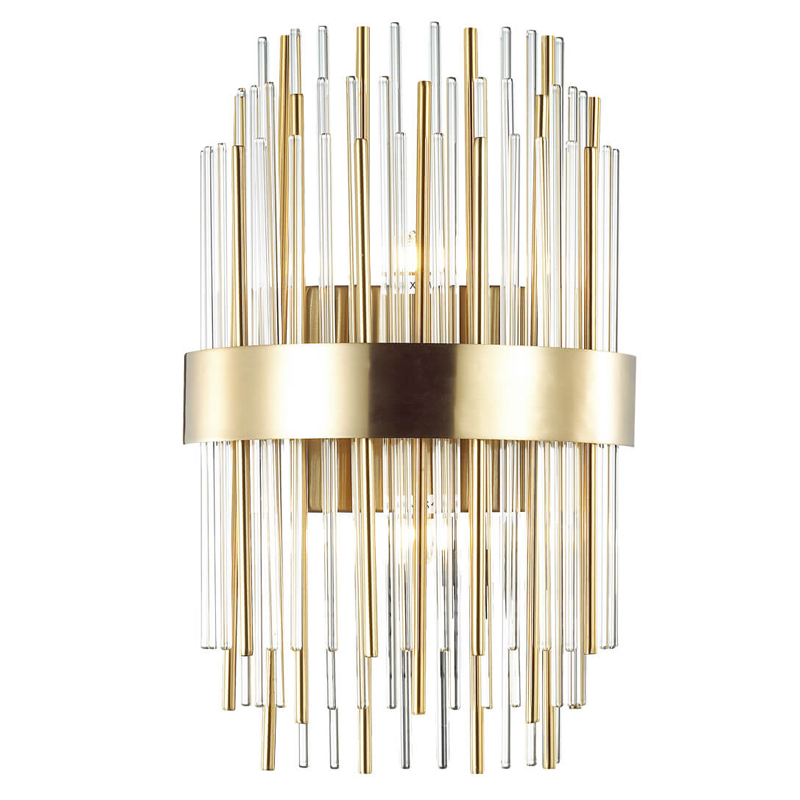 Бра Glass Stripes In The Belt Sconce Прозрачный Глянцевое золото Бра Glass Stripes In The Belt Sconce Прозрачный Глянцевое золото в Костроме | Loft Concept