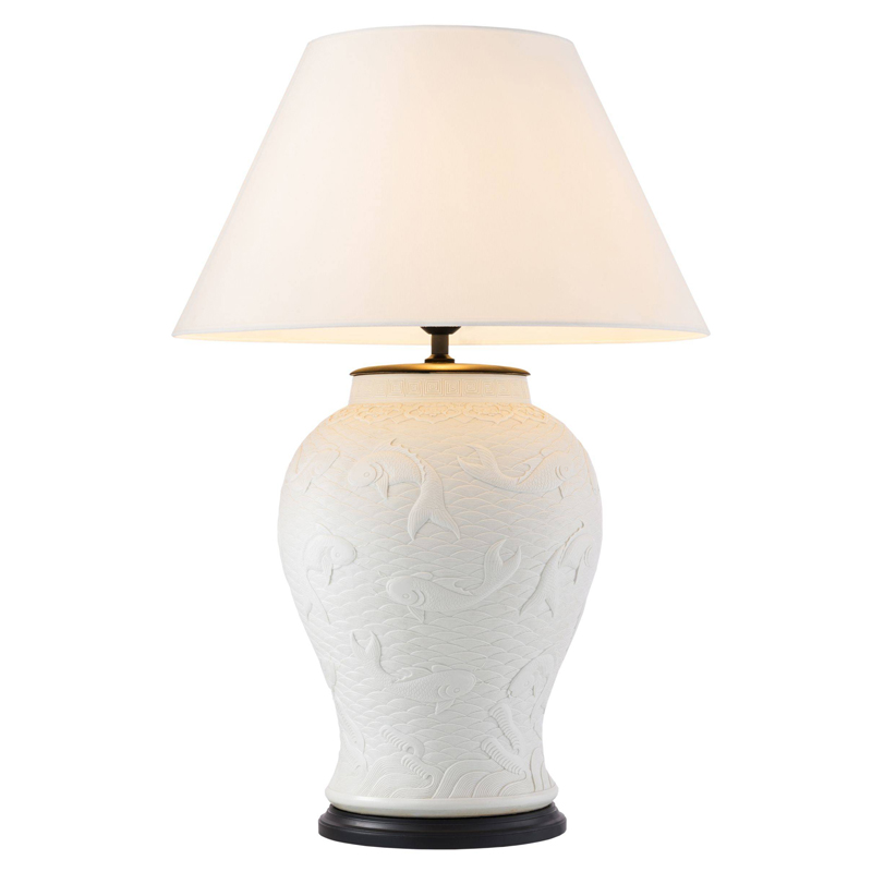 Настольная лампа Eichholtz Table Lamp Dupoint Белый Черный Настольная лампа Eichholtz Table Lamp Dupoint Белый Черный в Костроме | Loft Concept
