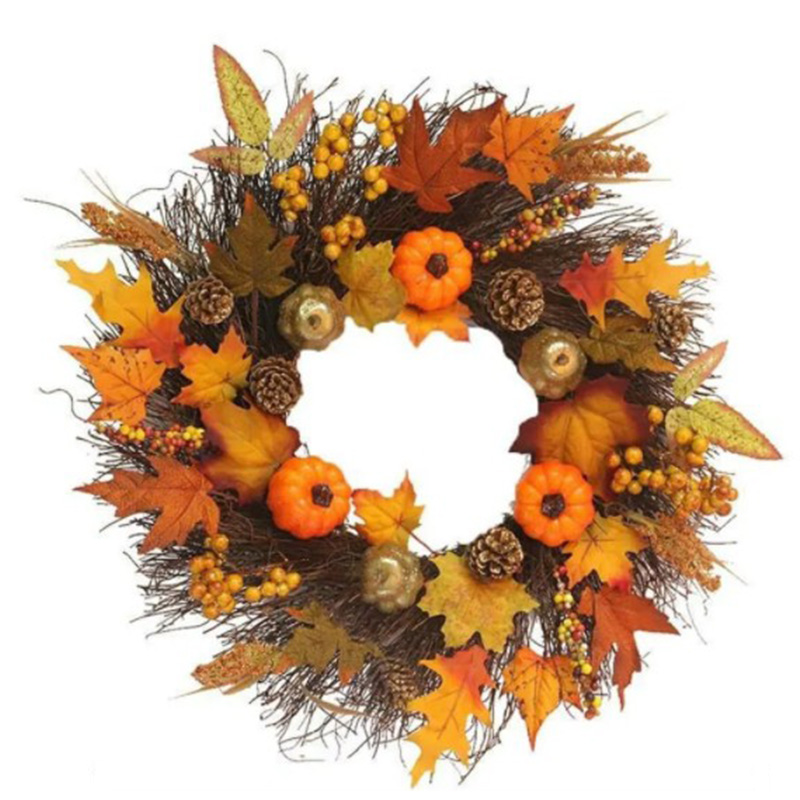 Аксессуар на стену Halloween Wreath Оранжевый Коричневый Аксессуар на стену Halloween Wreath Оранжевый Коричневый в Костроме | Loft Concept