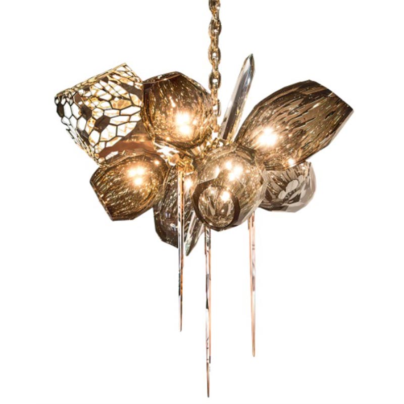 Люстра Britannica Chandelier Oval Barlas Baylar Бронза Янтарный Серый Люстра Britannica Chandelier Oval Barlas Baylar Бронза Янтарный Серый в Костроме | Loft Concept