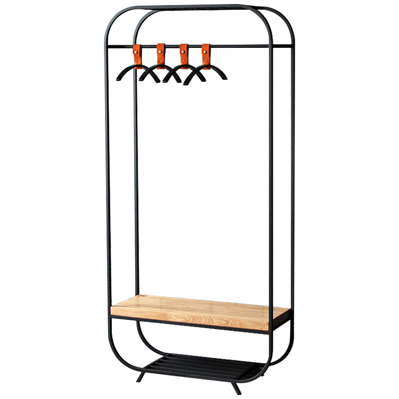 Рейл Franks Industrial Metal Rust Clothes Rail Black Черный Светлый дуб Рейл Franks Industrial Metal Rust Clothes Rail Black Черный Светлый дуб в Костроме | Loft Concept