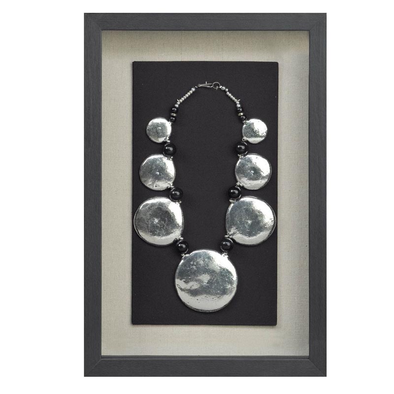 Панно Necklace Wall Accessory III Черный Серебряный Панно Necklace Wall Accessory III Черный Серебряный в Костроме | Loft Concept