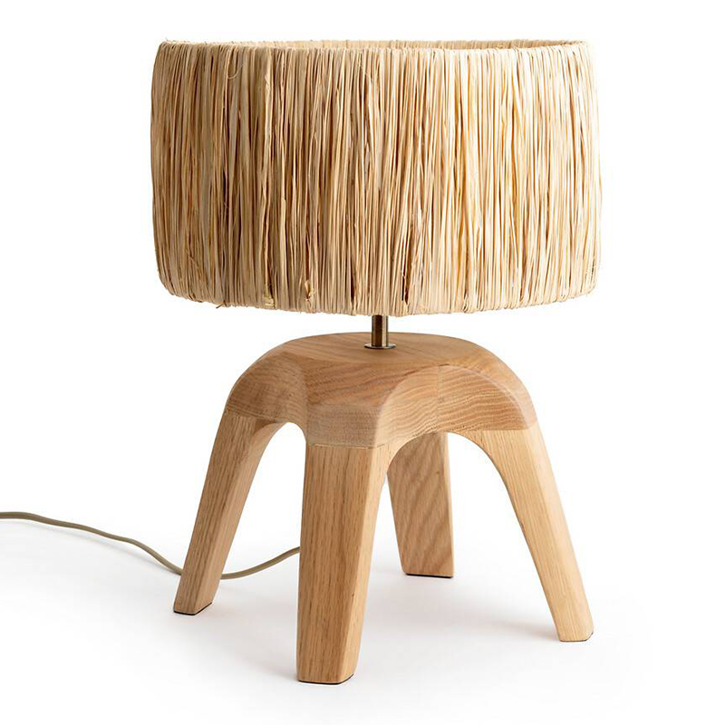 Настольная лампа Sander Wicker 4 legs Древесина Настольная лампа Sander Wicker 4 legs Древесина в Костроме | Loft Concept
