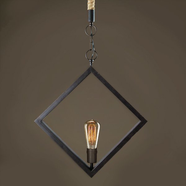 Подвесной светильник Romb Loft Rope Light Коричневый Подвесной светильник Romb Loft Rope Light Коричневый в Костроме | Loft Concept