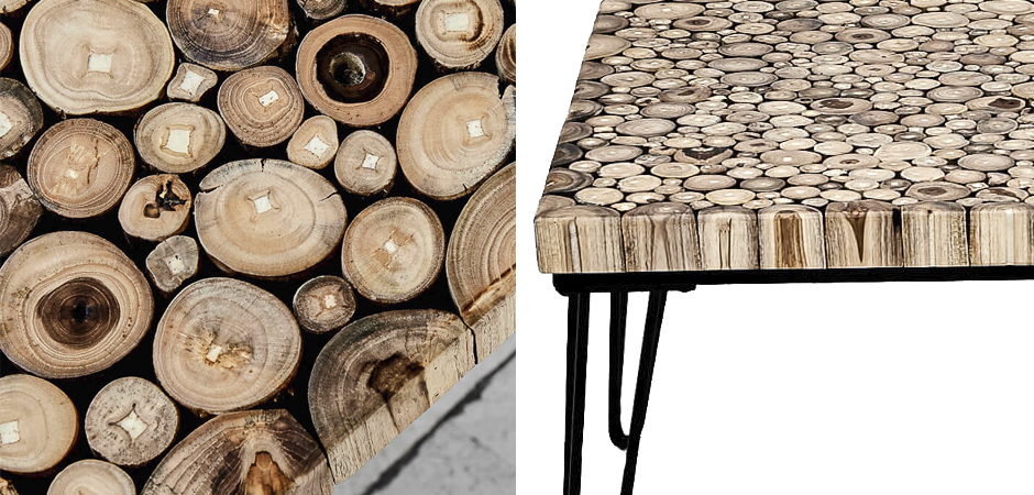 Кофейный стол Tree Cuts square coffee table Кофейный стол Tree Cuts square coffee table - Loft-Concept в Костроме
