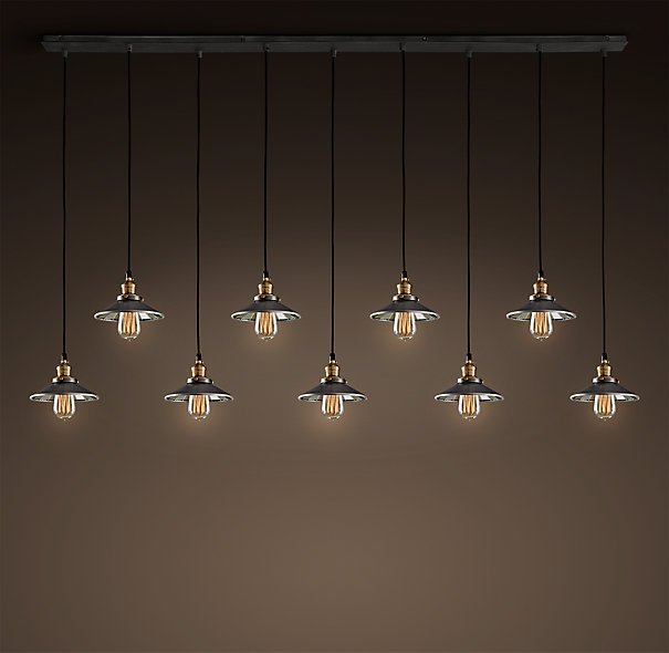 Люстра Loft Cone Pendant Reflector 9 Line Черный Люстра Loft Cone Pendant Reflector 9 Line Черный в Костроме | Loft Concept