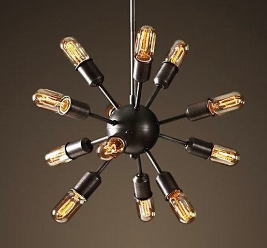 Люстра Loft Industrial Sputnik Chandelier 50 12 Черный Люстра Loft Industrial Sputnik Chandelier 50 12 Черный в Костроме | Loft Concept
