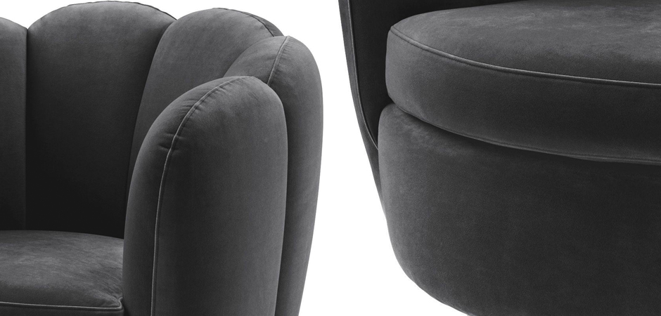 Кресло Eichholtz Swivel Chair Mirage dark grey Кресло Eichholtz Swivel Chair Mirage dark grey - Loft-Concept в Костроме