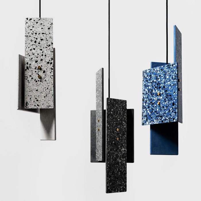 Подвесной светильник Granite Pendant Черный Синий Серый Подвесной светильник Granite Pendant Черный Синий Серый в Костроме | Loft Concept