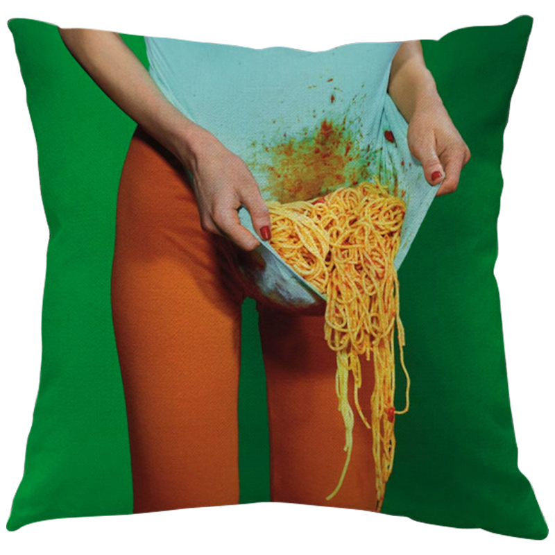 Декоративная подушка Seletti Cushion Courtesy Зеленый Бирюзовый Оранжевый Мульти Декоративная подушка Seletti Cushion Courtesy Зеленый Бирюзовый Оранжевый Мульти в Костроме | Loft Concept