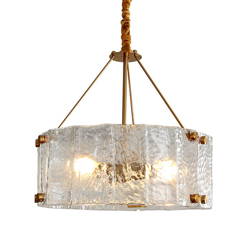 Люстра Portsmouth Glass Chandelier Латунь Прозрачный Люстра Portsmouth Glass Chandelier Латунь Прозрачный в Костроме | Loft Concept