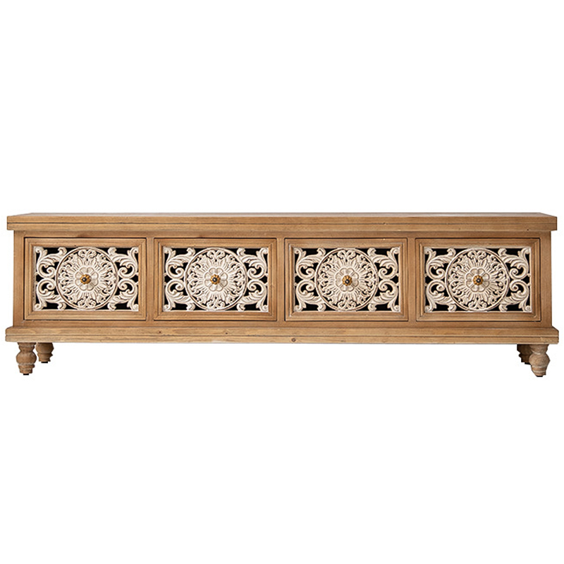 ТВ-тумба Leblanc Provence TV Stand Бежевый Древесина ТВ-тумба Leblanc Provence TV Stand Бежевый Древесина в Костроме | Loft Concept