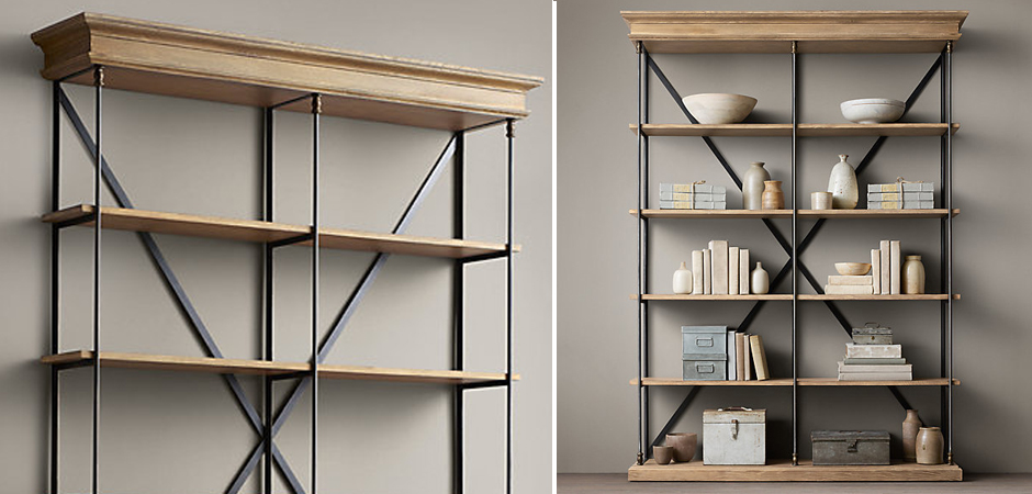Стеллаж RH Old Oak Double Стеллаж RH Old Oak Double - Loft-Concept в Костроме
