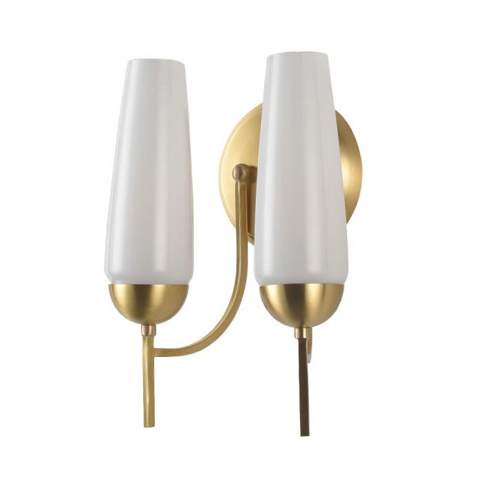 Бра American Candle Wall Lamp two Латунь Белый Бра American Candle Wall Lamp two Латунь Белый в Костроме | Loft Concept