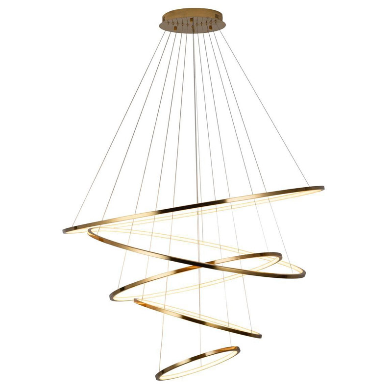 Люстра Ring Horizontal Quintet gold Золотой Люстра Ring Horizontal Quintet gold Золотой в Костроме | Loft Concept
