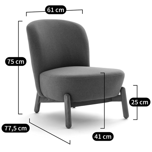 Кресло на деревянных ножках Olguin Pink Chair в Костроме