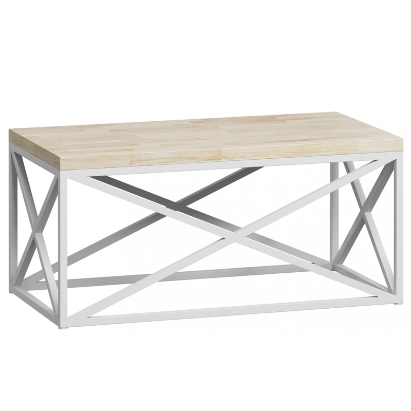 Кофейный стол Industrial Oak Geometric Coffee Table white Белый Кофейный стол Industrial Oak Geometric Coffee Table white Белый в Костроме | Loft Concept