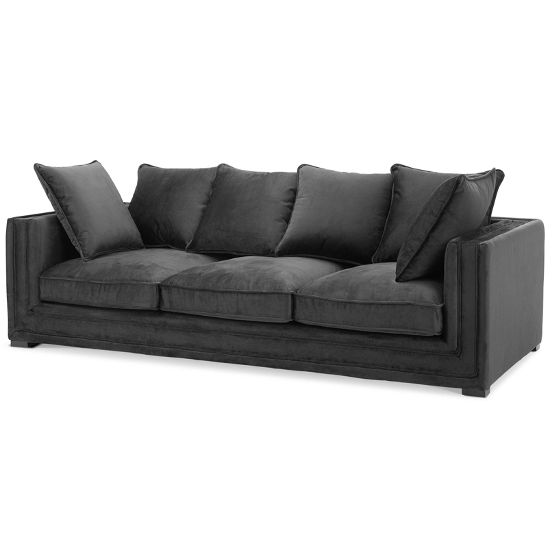 Диван Eichholtz Sofa Menorca black Черный Диван Eichholtz Sofa Menorca black Черный в Костроме | Loft Concept
