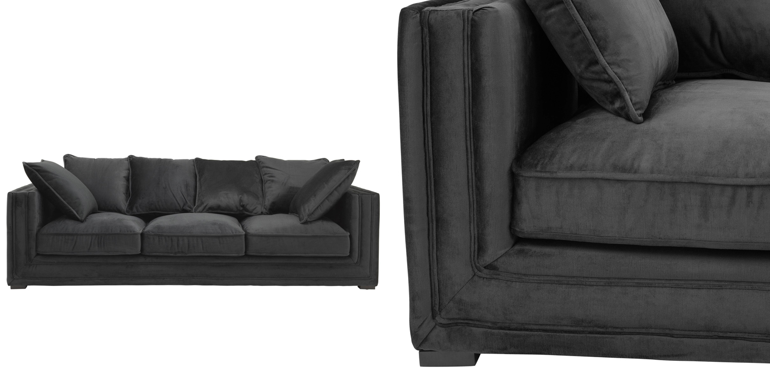 Диван Eichholtz Sofa Menorca black - фото