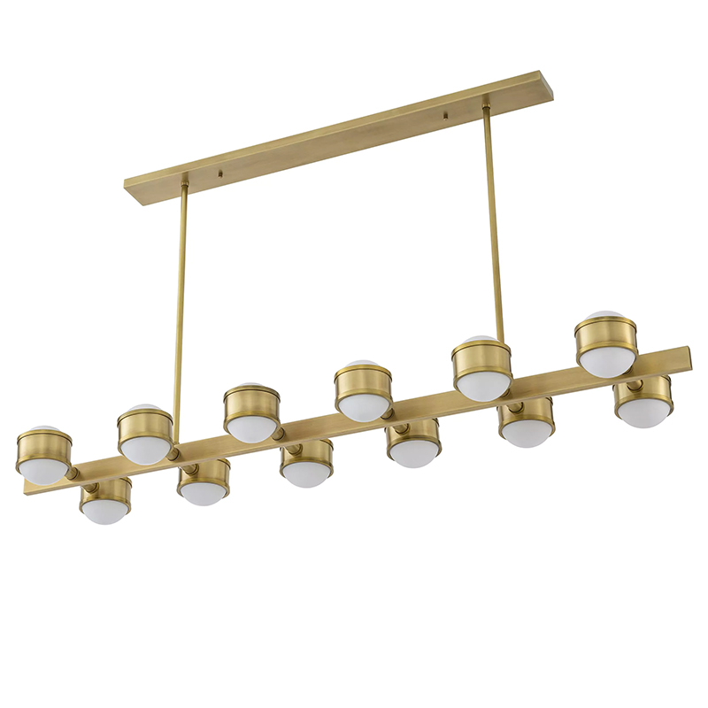 Люстра Eichholtz Chandelier Aldo Brass Латунь Белый Люстра Eichholtz Chandelier Aldo Brass Латунь Белый в Костроме | Loft Concept