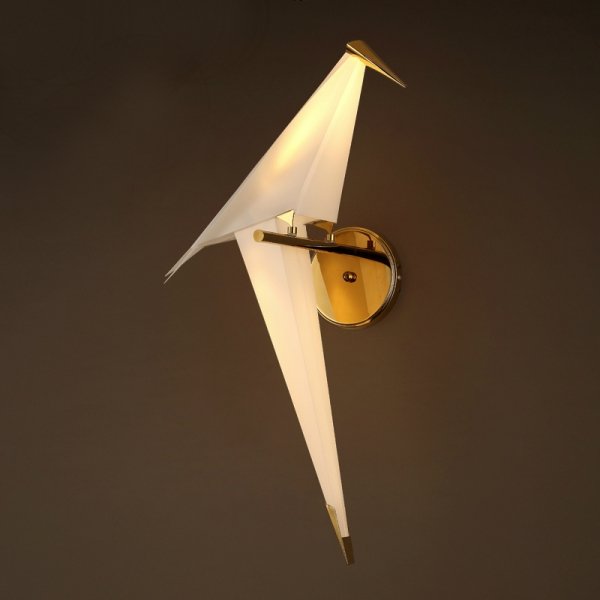 Бра Origami Bird Bra Бежево-серый Золотой Бра Origami Bird Bra Бежево-серый Золотой в Костроме | Loft Concept