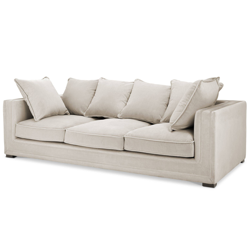 Диван Eichholtz Sofa Menorca Stone grey Бежево-серый Черный Диван Eichholtz Sofa Menorca Stone grey Бежево-серый Черный в Костроме | Loft Concept