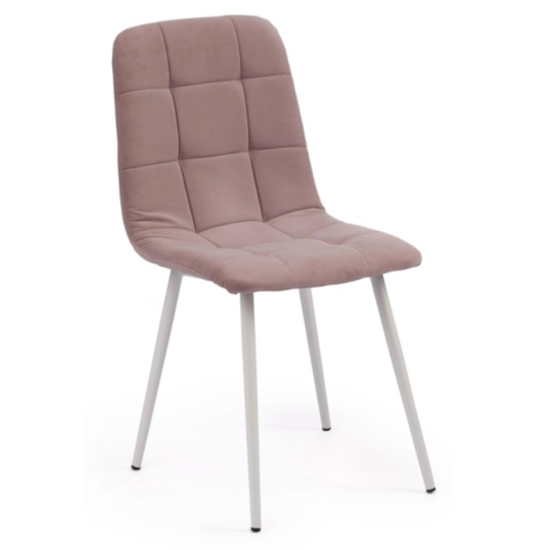Стул Nancy Velour Smoky Rose Chair Дымчатая Роза Белый Стул Nancy Velour Smoky Rose Chair Дымчатая Роза Белый в Костроме | Loft Concept