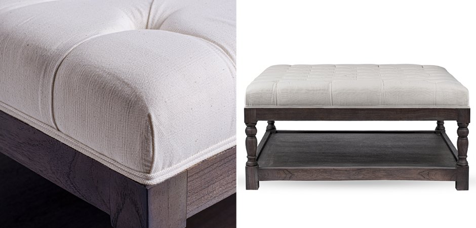 Оттоманка Coffee Table Ottoman linen and oak wood Оттоманка Coffee Table Ottoman linen and oak wood - Loft-Concept в Костроме