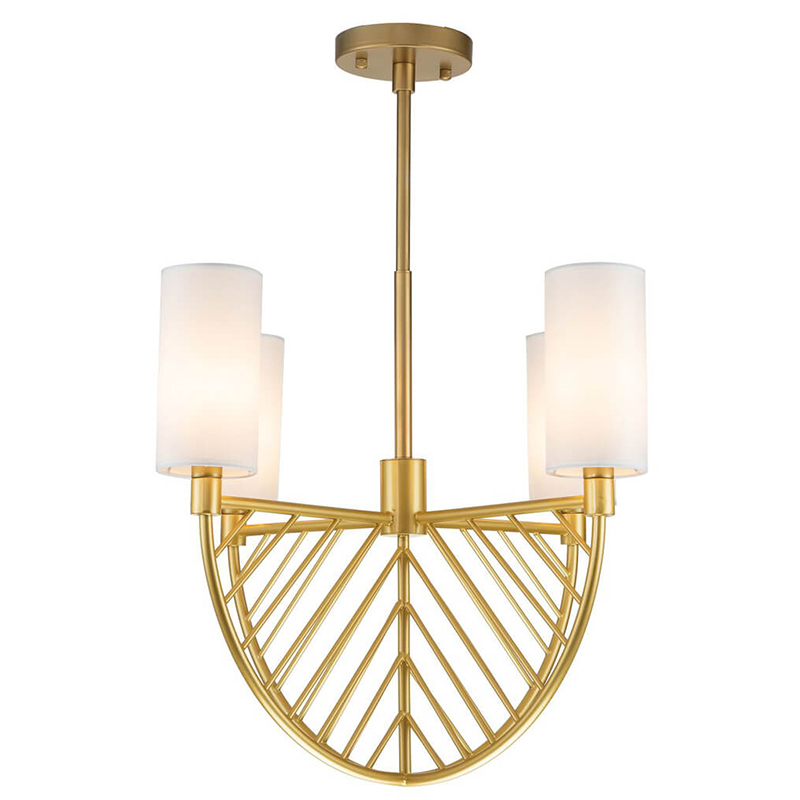 Люстра Arch Lattice Chandelier 4 матовое золото Белый Люстра Arch Lattice Chandelier 4 матовое золото Белый в Костроме | Loft Concept