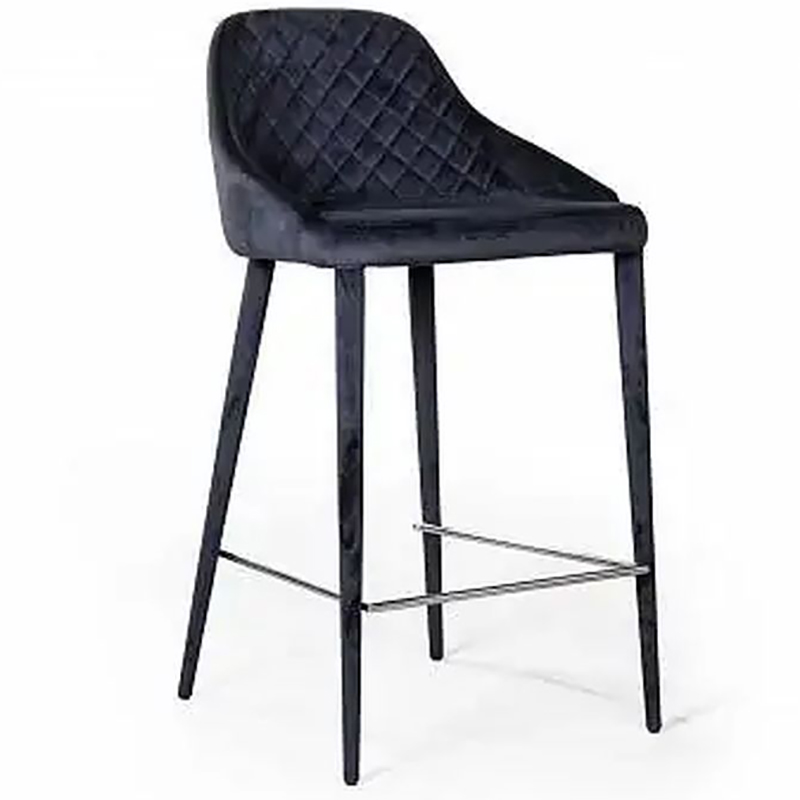 Стул Douglas Rhombus Bar stool Черный Велюр Черный в Костроме | Loft Concept 