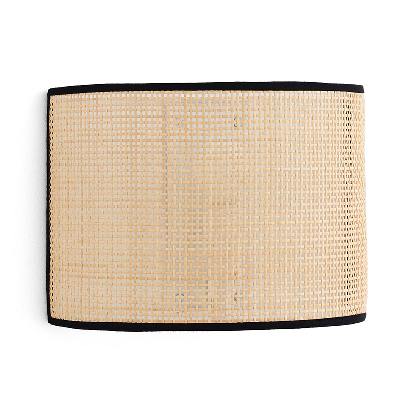 Бра Ottar Wicker Bamboo Cane beige black Бежевый Черный Бра Ottar Wicker Bamboo Cane beige black Бежевый Черный в Костроме | Loft Concept