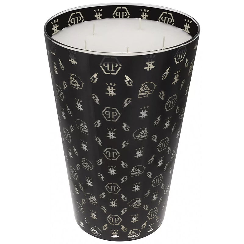 Свеча Philipp Plein Candle Monogram XL Черный Белый Свеча Philipp Plein Candle Monogram XL Черный Белый в Костроме | Loft Concept