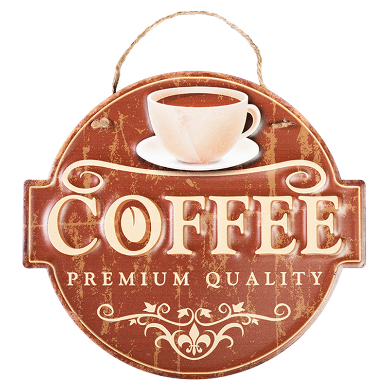 Аксессуар на стену Coffee Premium Quality Коричневый винтаж Аксессуар на стену Coffee Premium Quality Коричневый винтаж в Костроме | Loft Concept