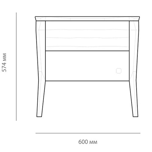 Тумба прикроватная из массива дуба с 2-мя ящиками Tasteful Furniture Тумба прикроватная из массива дуба с 2-мя ящиками Tasteful Furniture в Костроме