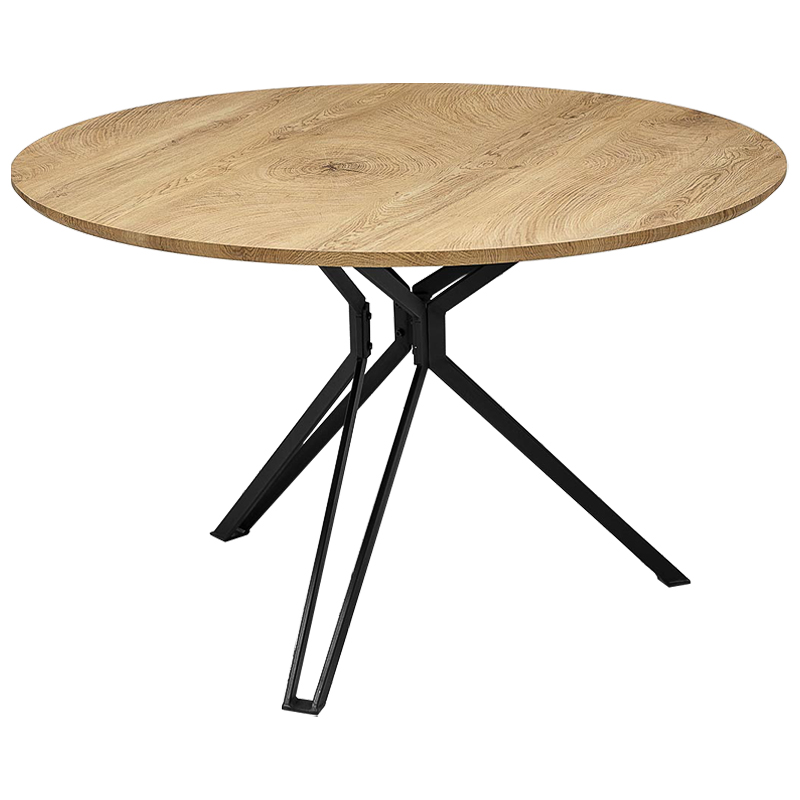 Стол круглый в стиле Лофт Mahoney Table Древесина Черный Стол круглый в стиле Лофт Mahoney Table Древесина Черный в Костроме | Loft Concept