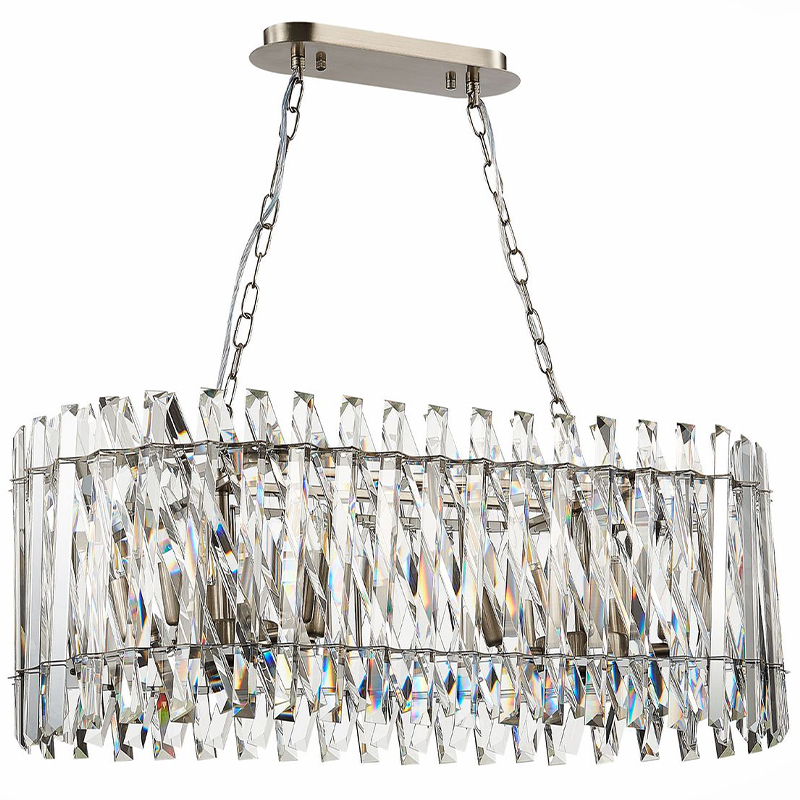 Люстра Kaeden Glass Chandelier 80 Никель Прозрачный Люстра Kaeden Glass Chandelier 80 Никель Прозрачный в Костроме | Loft Concept