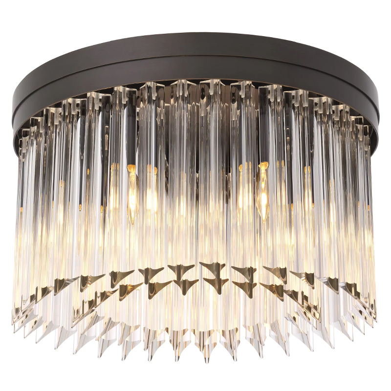Потолочный светильник Eichholtz Ceiling Lamp Evina Bronze Прозрачное Стекло Темная бронза Потолочный светильник Eichholtz Ceiling Lamp Evina Bronze Прозрачное Стекло Темная бронза в Костроме | Loft Concept