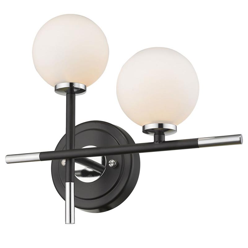 Бра Galant Sconce silver right Серебряный Черный Белое матовое стекло Бра Galant Sconce silver right Серебряный Черный Белое матовое стекло в Костроме | Loft Concept
