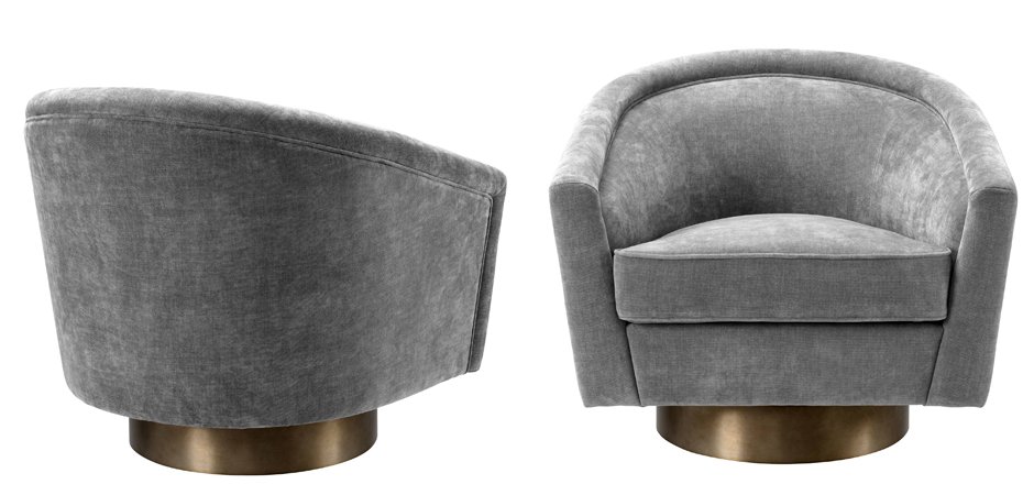 Кресло Eichholtz Swivel Chair Catene Grey Кресло Eichholtz Swivel Chair Catene Grey - Loft-Concept в Костроме